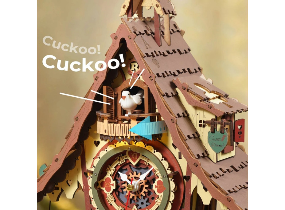 RoboTime 3D mechanická skladačka Kukučkové hodiny