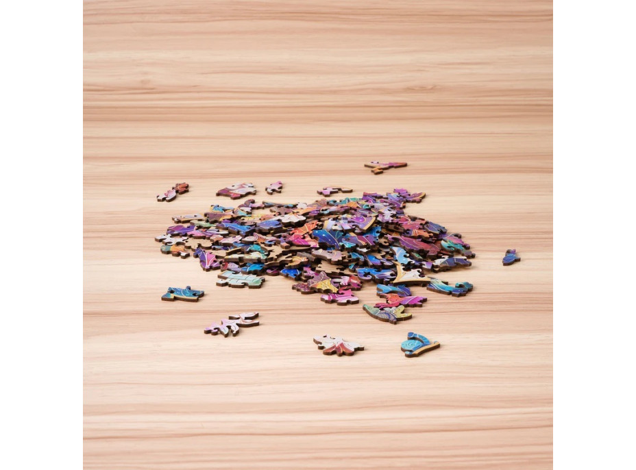 RoboTime Drevené puzzle Kvetinová mandala