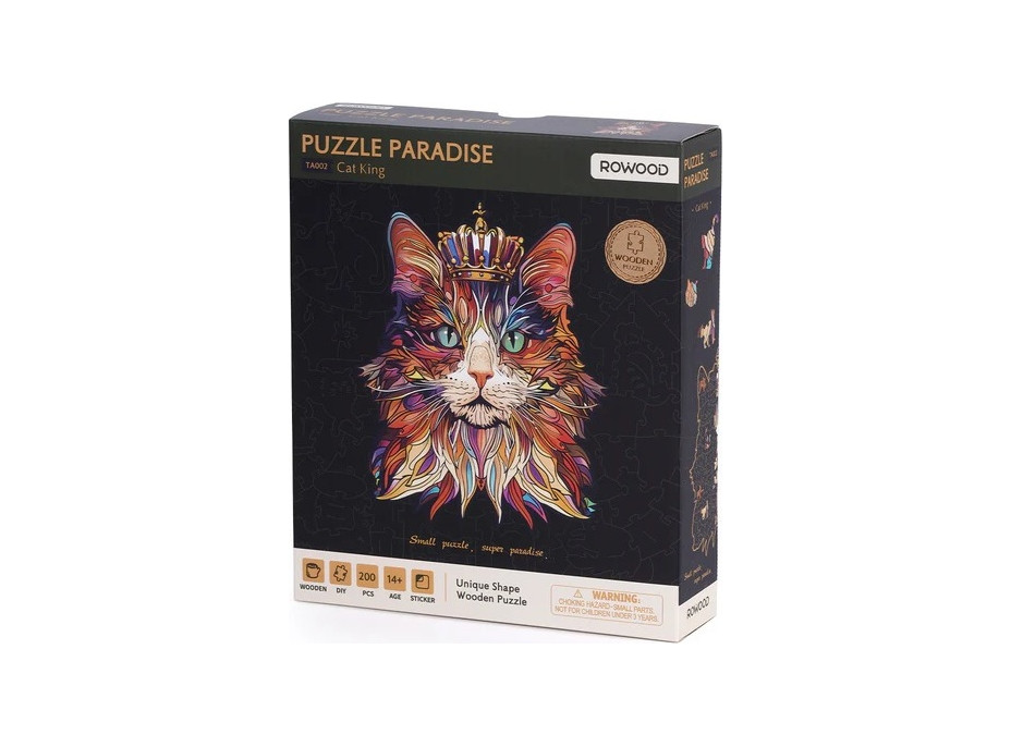 RoboTime Drevené puzzle Mačacie kráľ