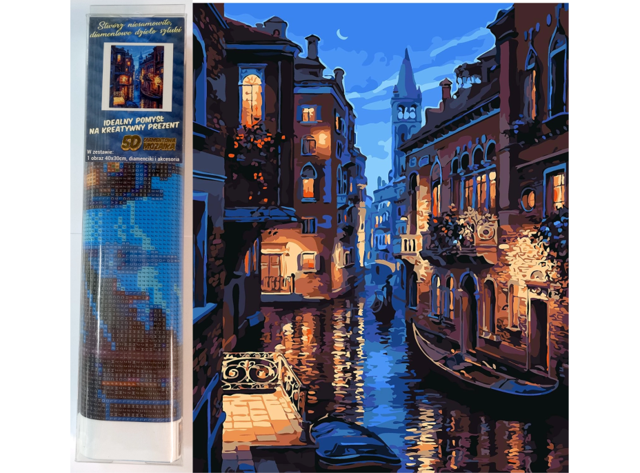NORIMPEX Diamantové maľovanie Benátsky kanál 30x40cm