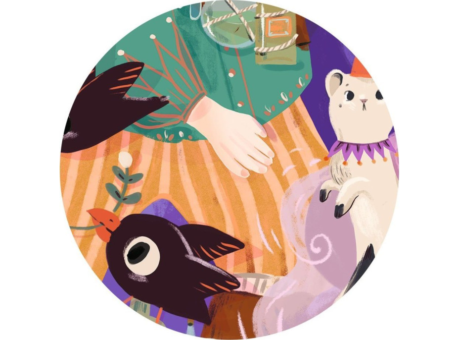 DJECO Podlahové obrysové puzzle Čarodejník Pio 36 dielikov