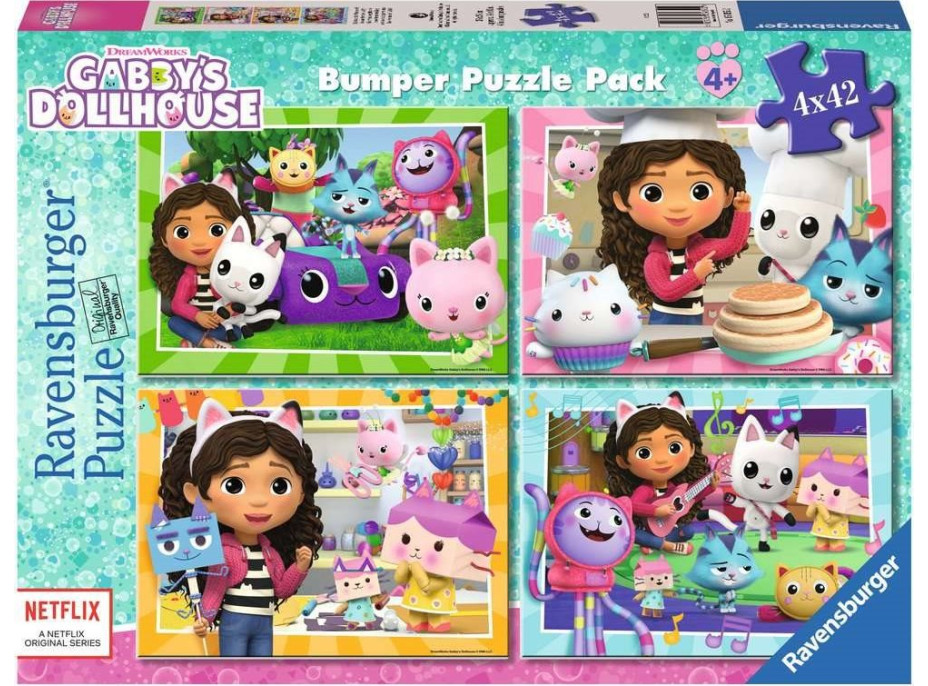RAVENSBURGER Puzzle Gábinin kúzelný domček 4x42 dielikov