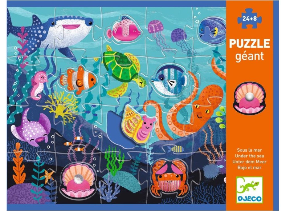 DJECO Puzzle Tactilo sea 24+8 dielikov