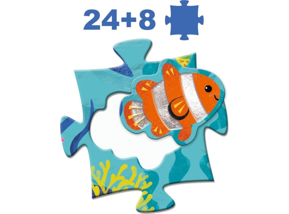 DJECO Puzzle Tactilo sea 24+8 dielikov