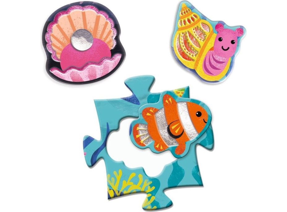 DJECO Puzzle Tactilo sea 24+8 dielikov