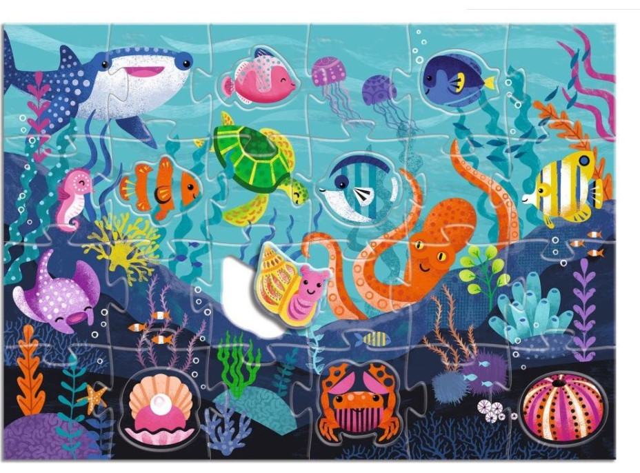 DJECO Puzzle Tactilo sea 24+8 dielikov