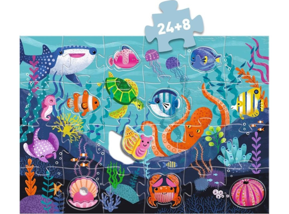 DJECO Puzzle Tactilo sea 24+8 dielikov