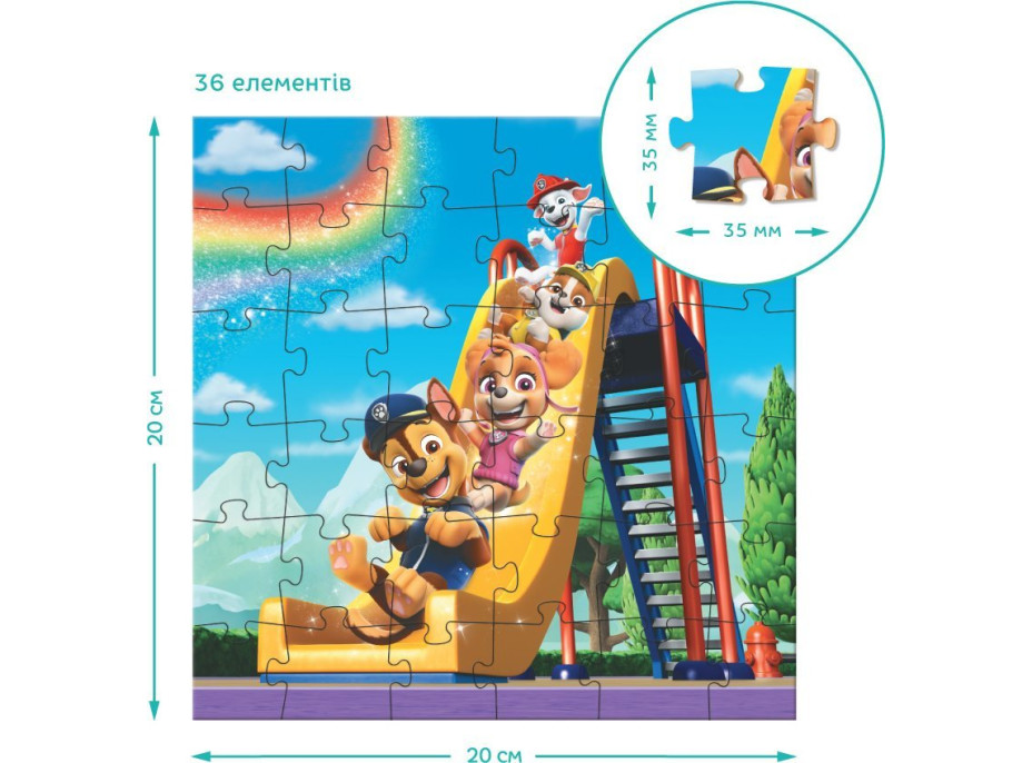 DODO Puzzle Tlapková patrola: Na ihrisku 3v1 (25,36,54 dielikov)