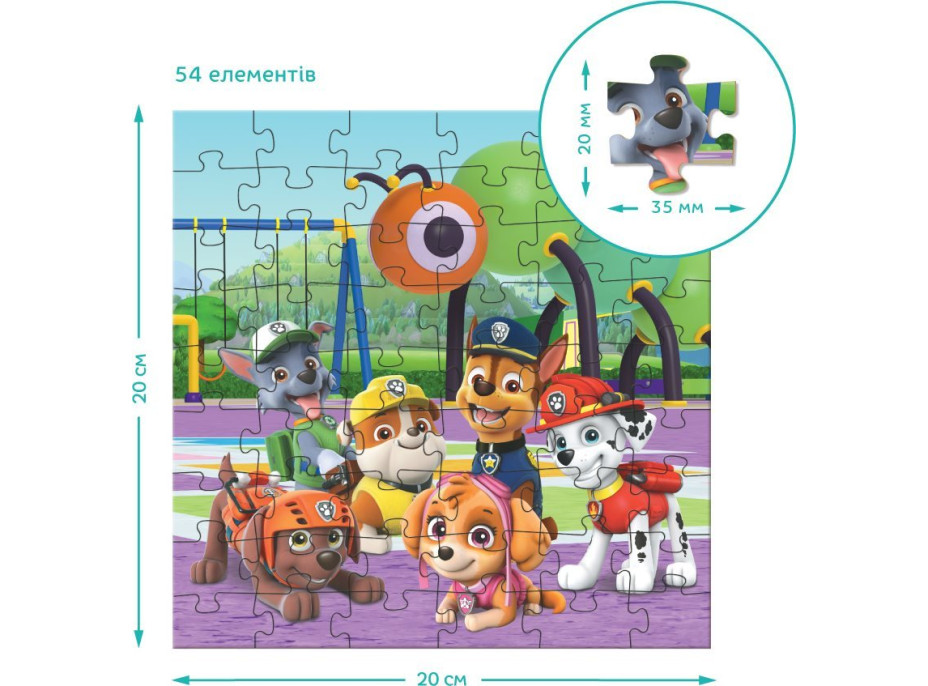 DODO Puzzle Tlapková patrola: Na ihrisku 3v1 (25,36,54 dielikov)