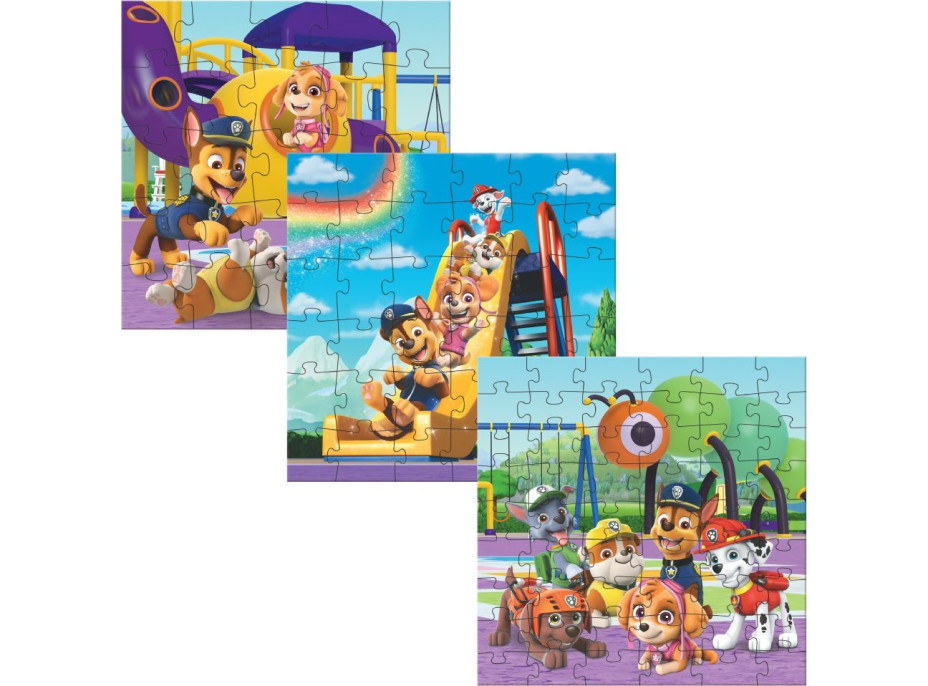 DODO Puzzle Tlapková patrola: Na ihrisku 3v1 (25,36,54 dielikov)