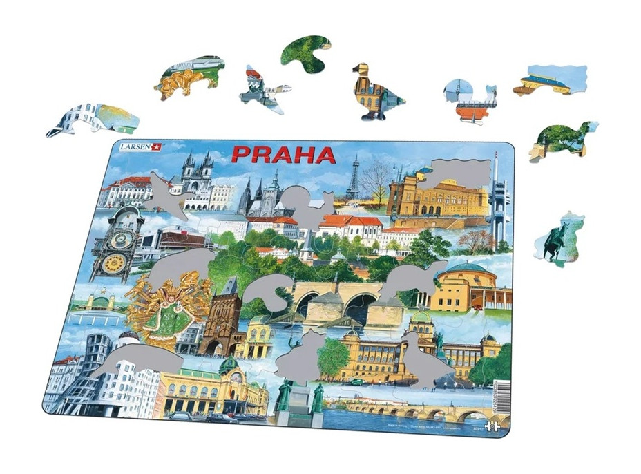 Larsen Vzdelávacie puzzle Praha Pamiatky 66 dielikov