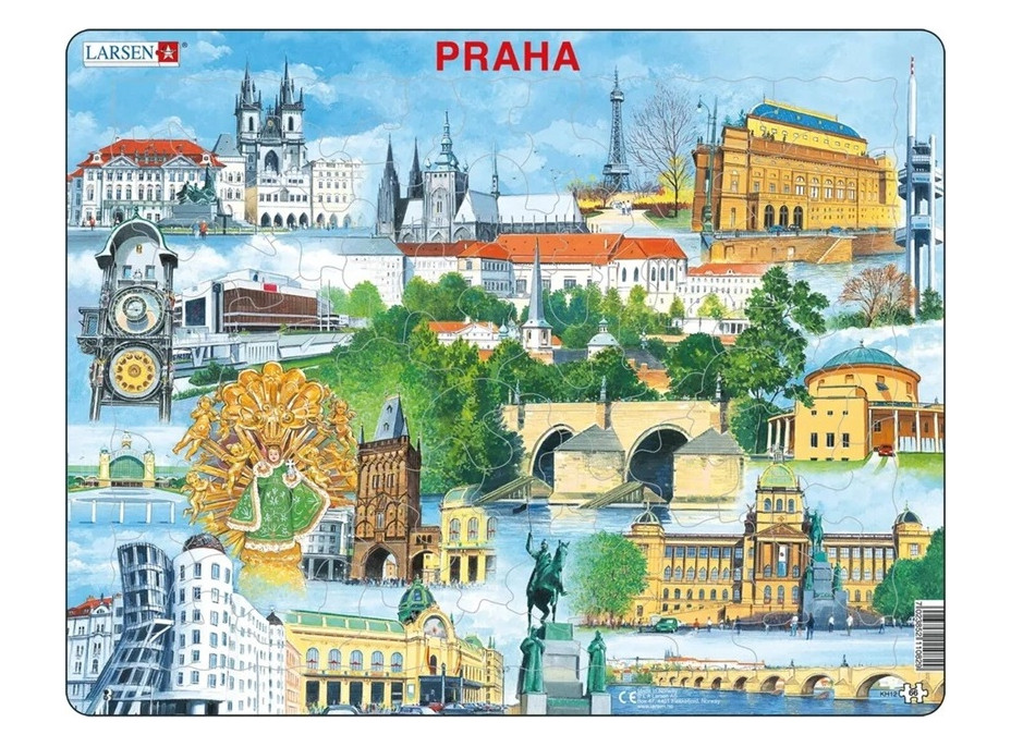 Larsen Vzdelávacie puzzle Praha Pamiatky 66 dielikov