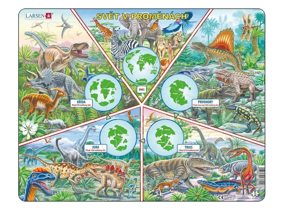 Larsen Vzdelávacie puzzle Svet v premenách 100 dielikov