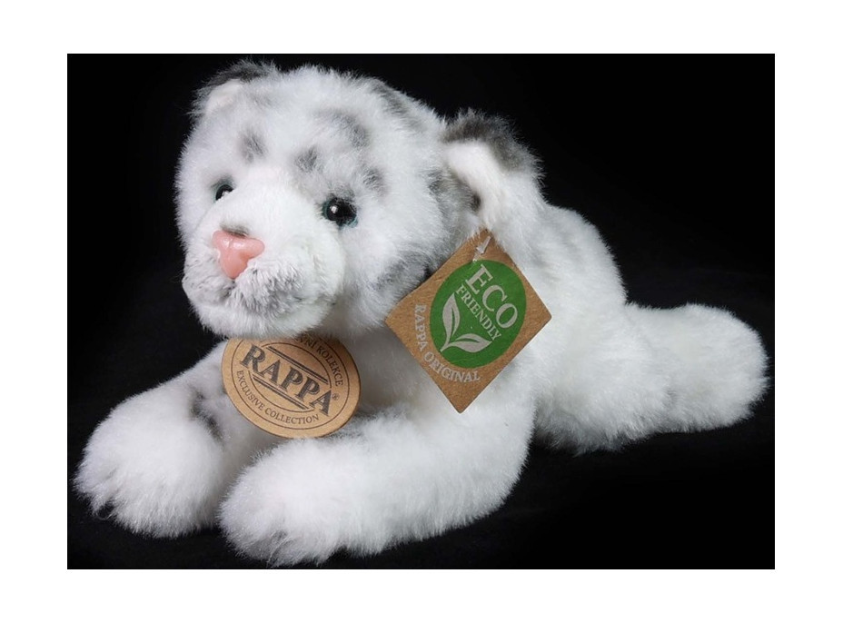 Rappa Plyšový tiger biely ležiaci 17 cm ECO-FRIENDLY