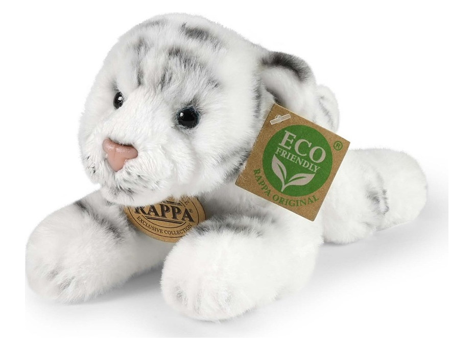 Rappa Plyšový tiger biely ležiaci 17 cm ECO-FRIENDLY