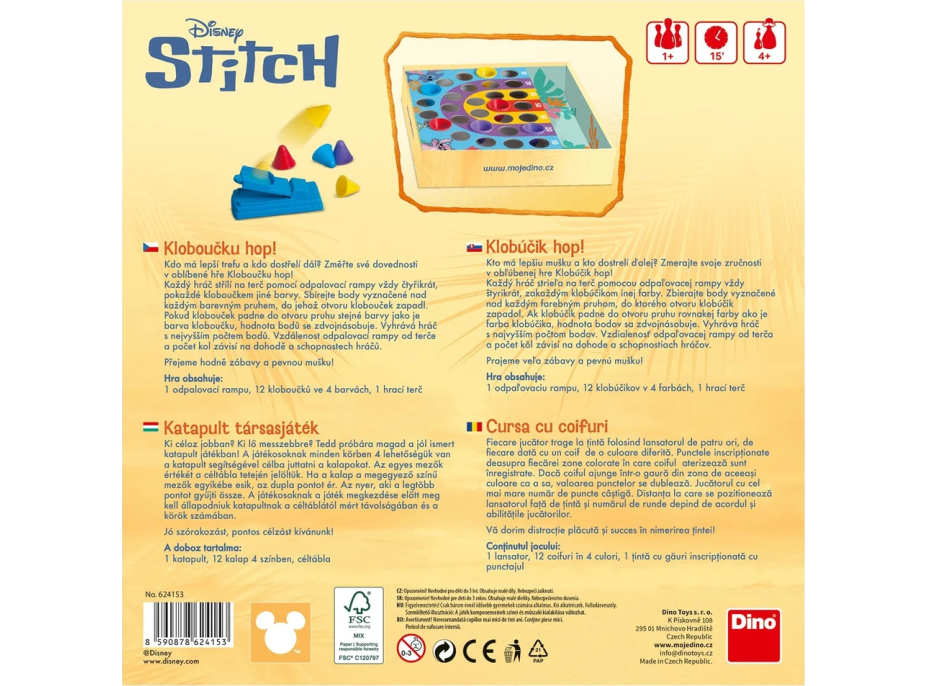 DINO Hra Klobúčika, hop - Stitch a Angel