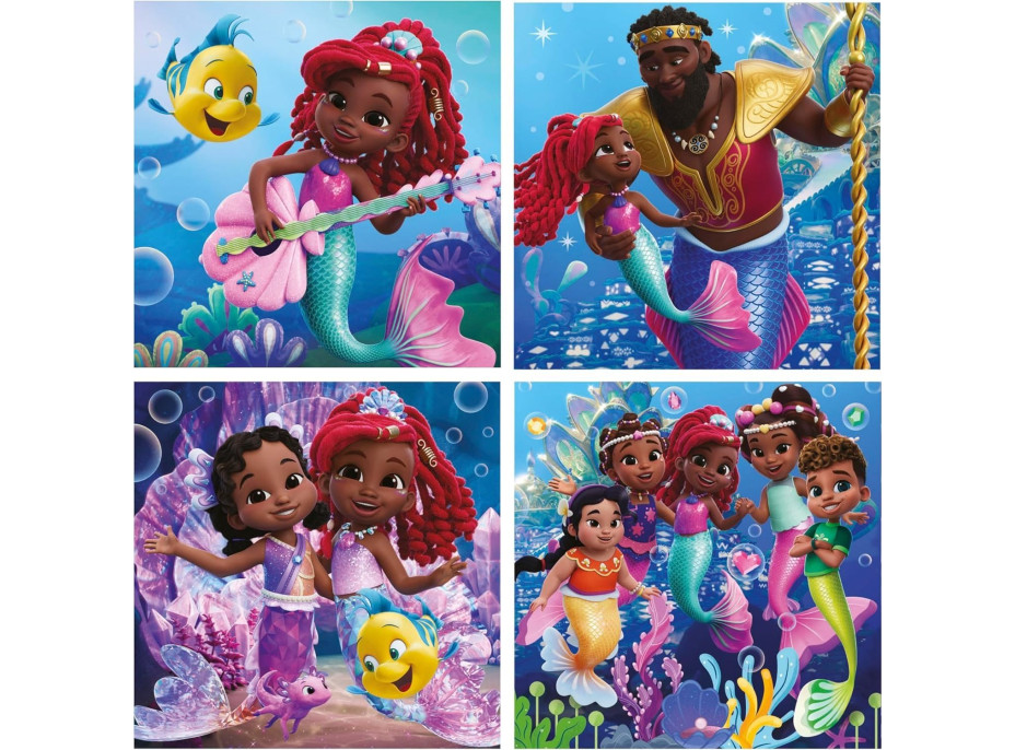 EDUCA Puzzle Disney Ariel 4v1 (12,16,20,25 dielikov)