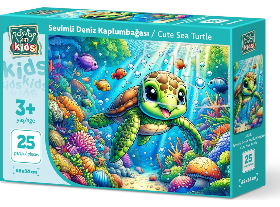 ART PUZZLE Puzzle Roztomilá morská korytnačka 25 dielikov
