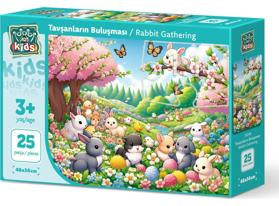 ART PUZZLE Puzzle Stretnutie zajačikov 25 dielikov