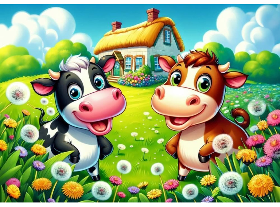 ART PUZZLE Puzzle Šťastné kravičky 25 dielikov