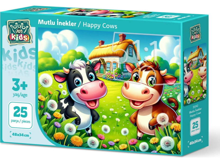 ART PUZZLE Puzzle Šťastné kravičky 25 dielikov