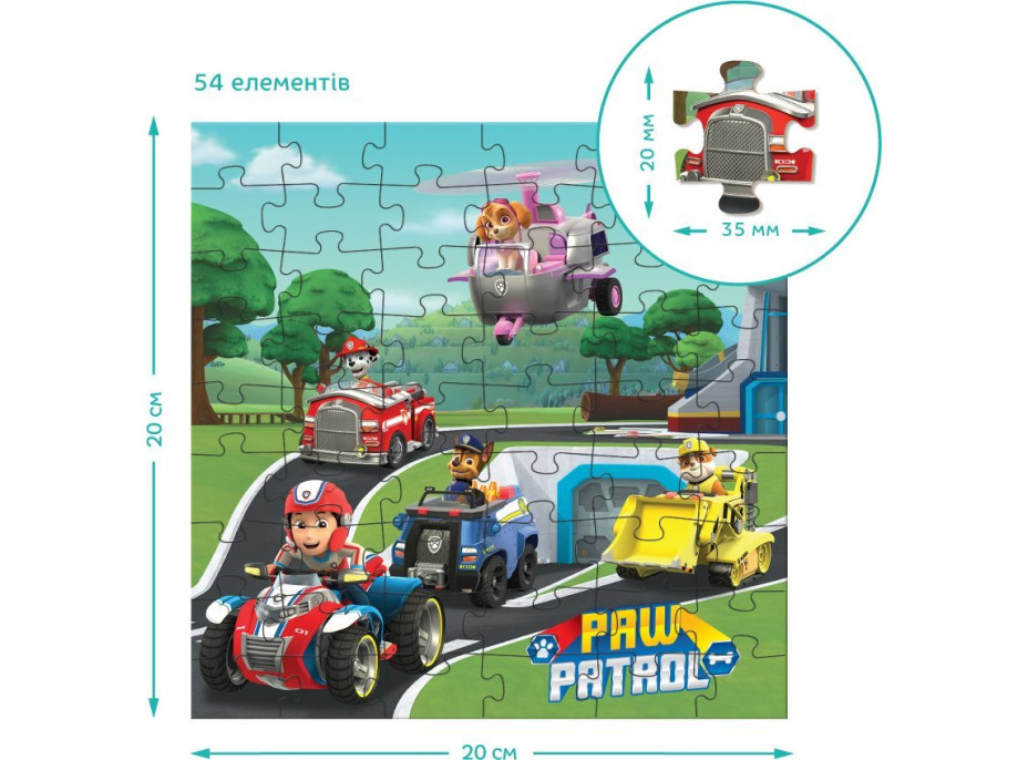 DODO Puzzle Tlapková patrola: Pripravenie do akcie 3v1 (25,36,54 dielikov)