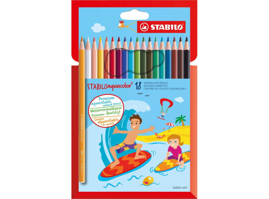 STABILO Sada pasteliek Aquacolor 18ks