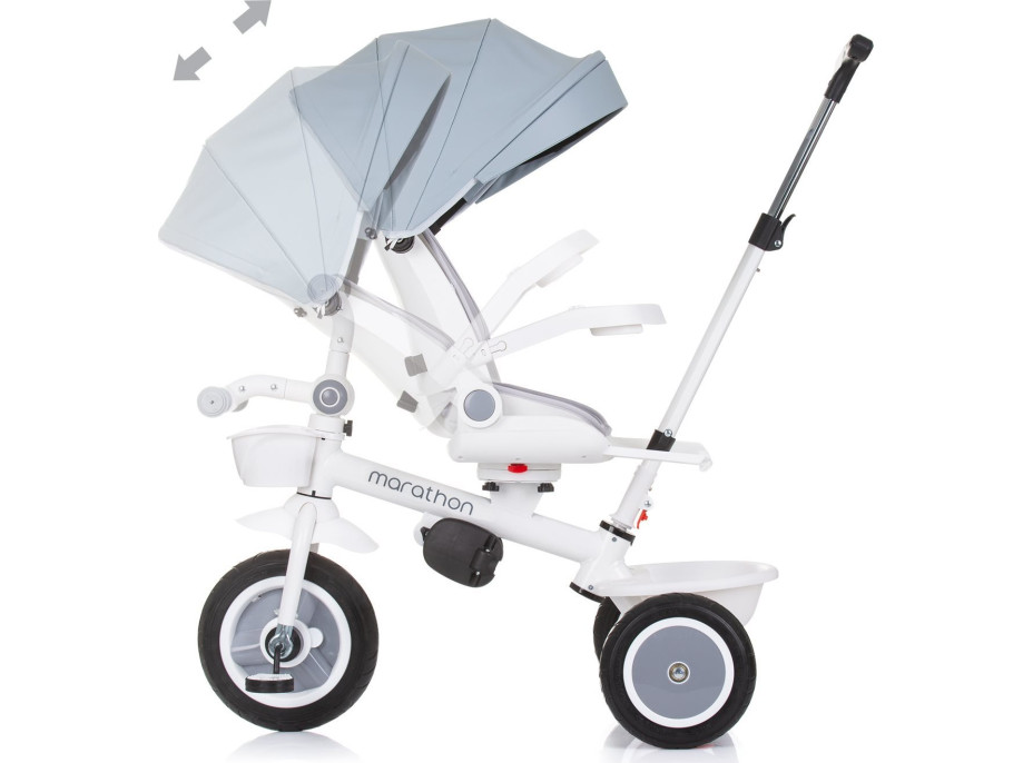 CHIPOLINO Trojkolka so strieškou Marathon 2v1 Ash Grey