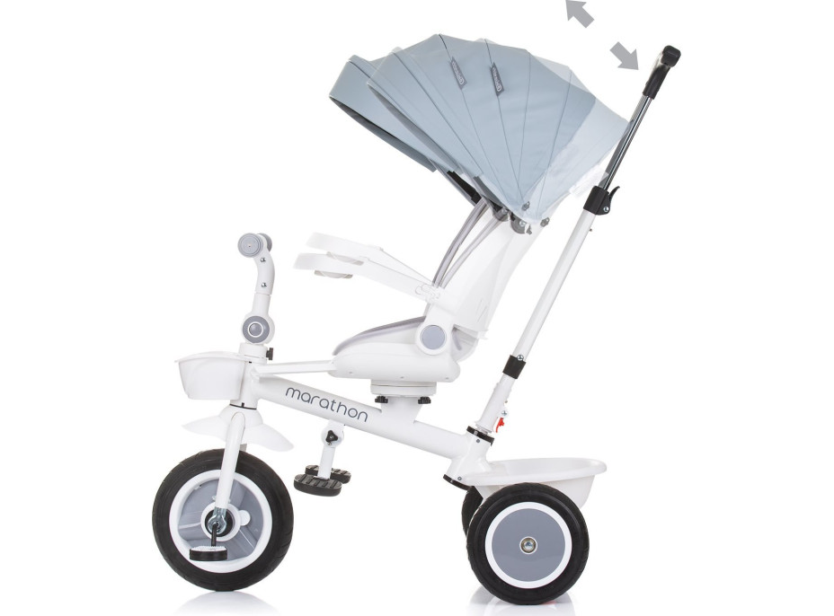 CHIPOLINO Trojkolka so strieškou Marathon 2v1 Ash Grey