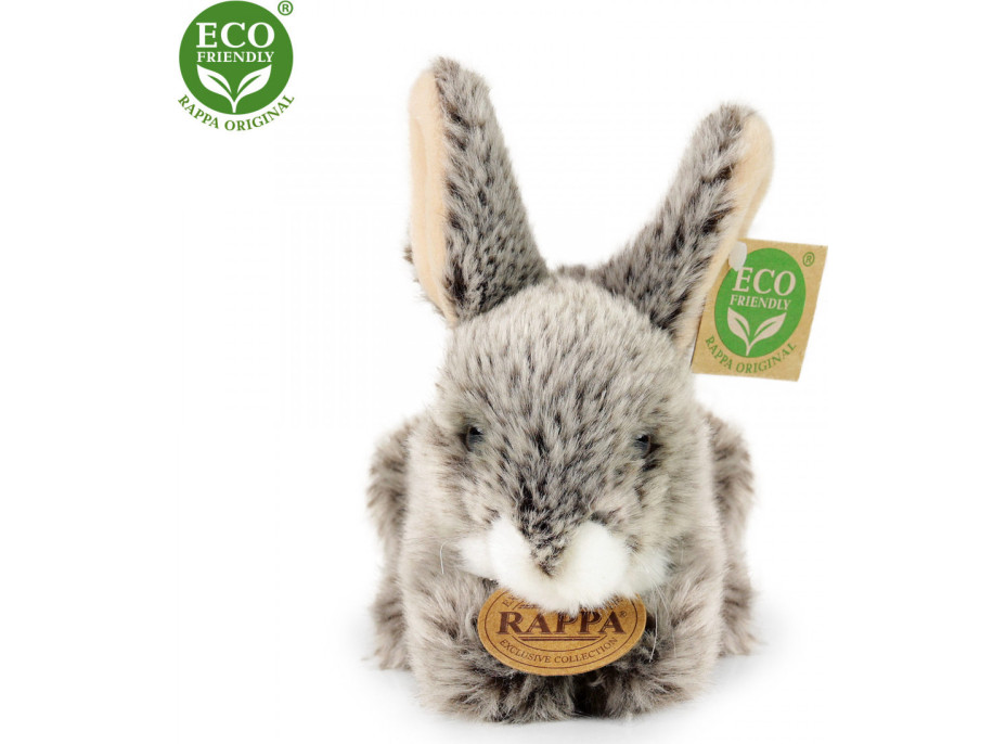 Rappa Plyšový králik tmavo šedý ležiaci 17 cm ECO-FRIENDLY