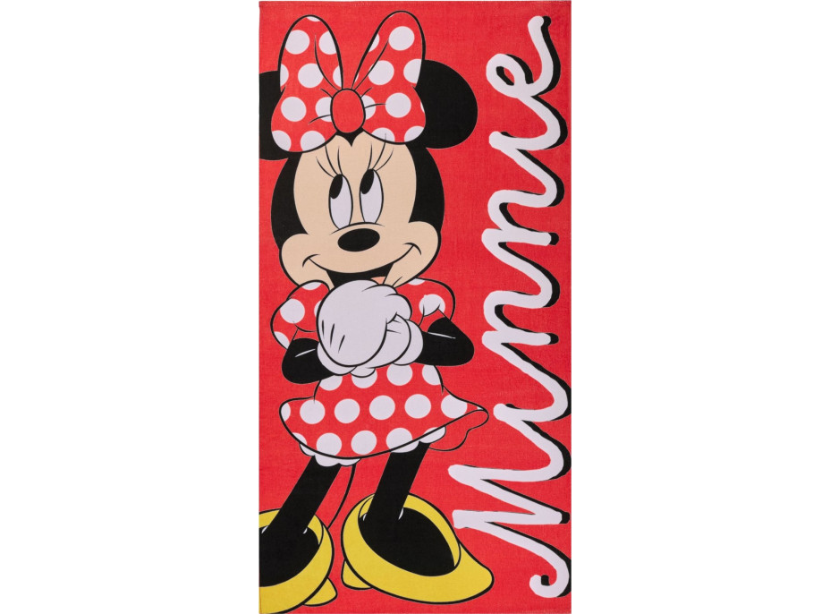 Bavlnená osuška MINNIE - 70x140 cm - červená