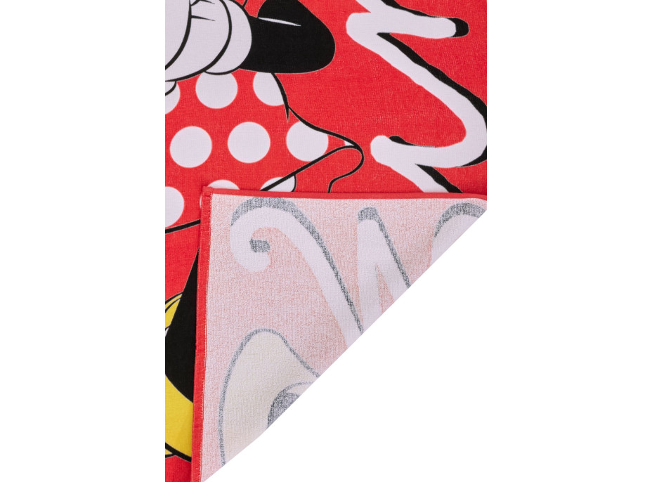 Bavlnená osuška MINNIE - 70x140 cm - červená