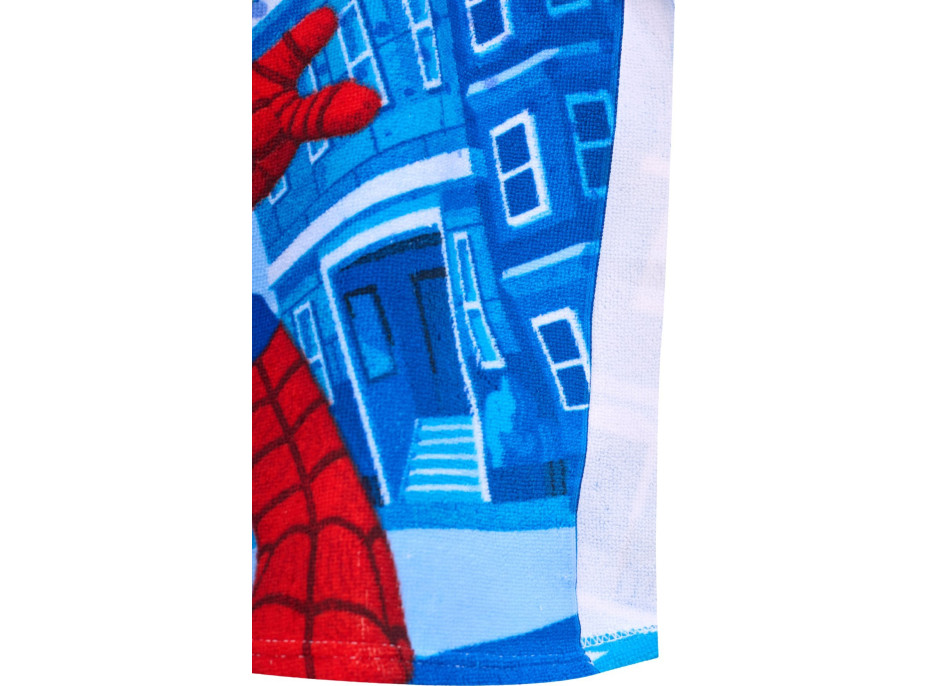 Detská rýchloschnúca osuška s kapucňou SPIDEY 50x100 cm - modrá