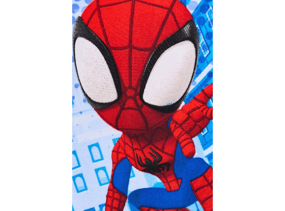 Detská rýchloschnúca osuška s kapucňou SPIDEY 50x100 cm - modrá