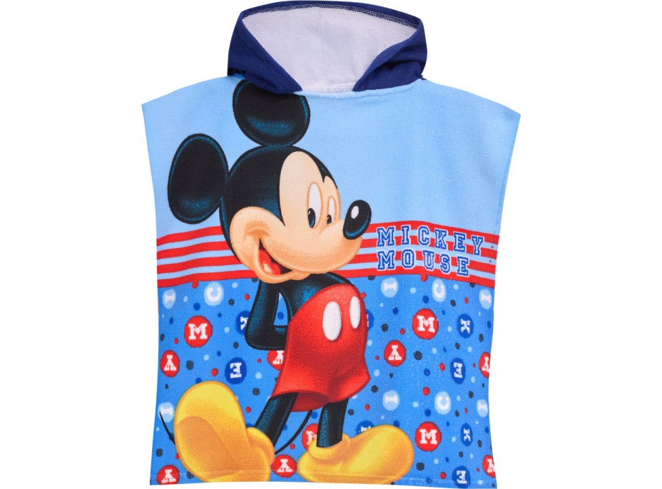 Detská rýchloschnúca osuška s kapucňou MICKEY MOUSE 50x100 cm - modrá