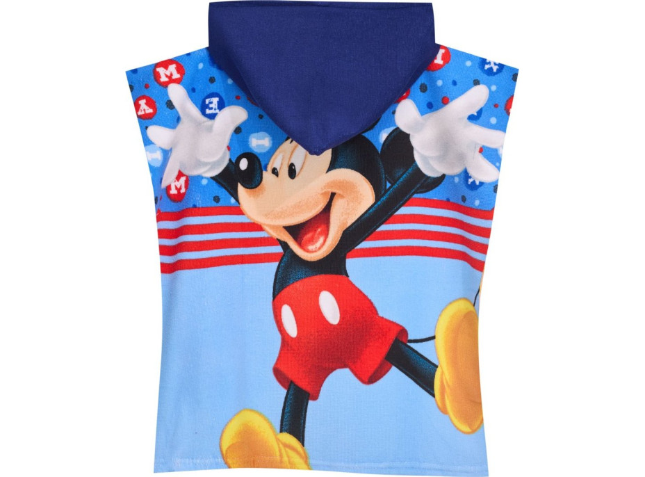 Detská rýchloschnúca osuška s kapucňou MICKEY MOUSE 50x100 cm - modrá