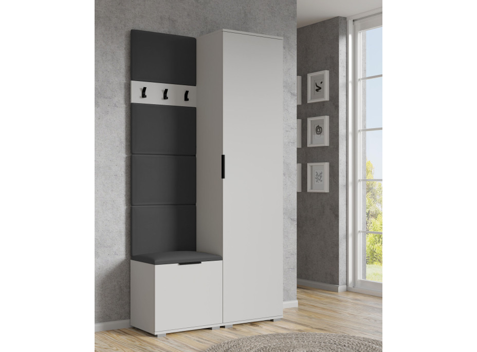 Čalúnený panel CLIF - 50 cm - tmavo šedý