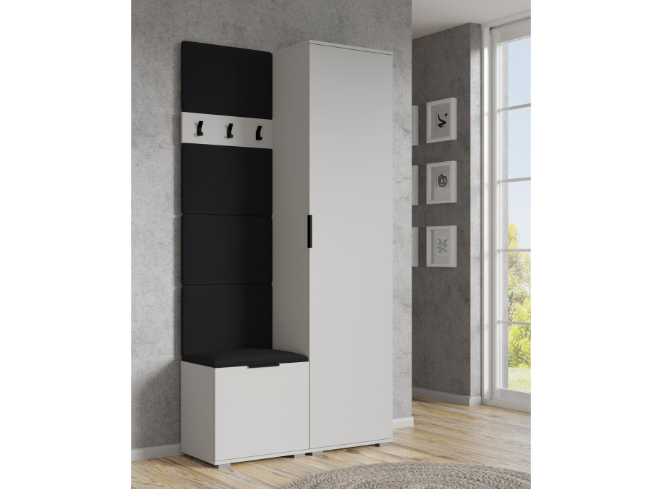 Čalúnený panel CLIF - 50 cm - čierny