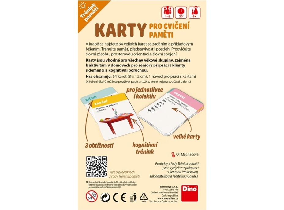 Dino Karty na cvičenie pamäte