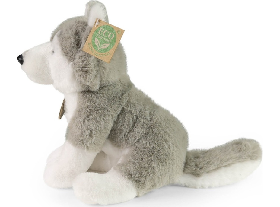 Rappa Plyšový pes husky sediaci 23 cm SOFT COLLECTION, ECO-FRIENDLY