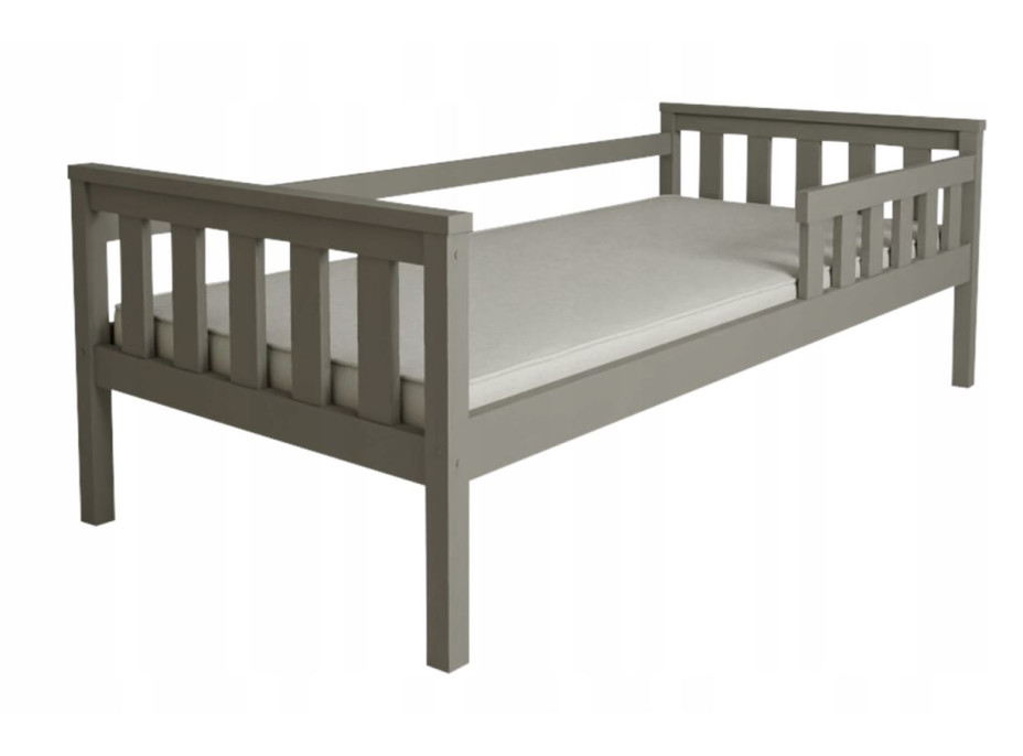 Detská posteľ z masívu borovice FRANK - 200x90 cm - šedá