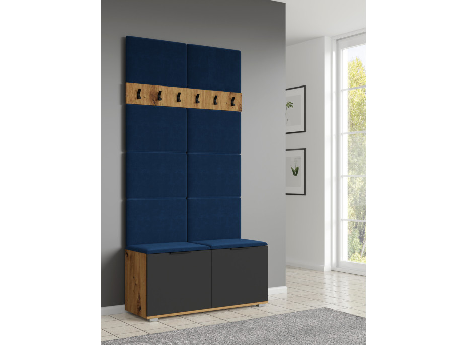 Čalúnený panel CLIF - 50 cm - tmavomodrý