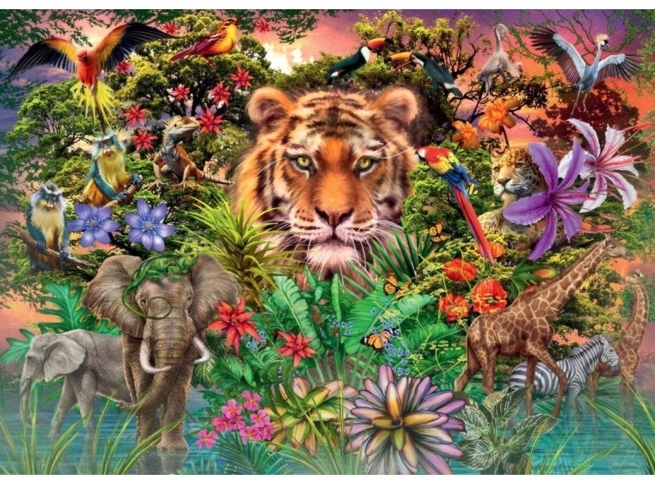 RAVENSBURGER Puzzle Exotické zvieratá 1000 dielikov