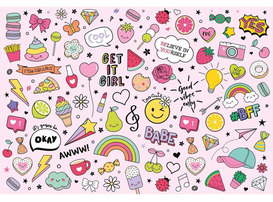 INTERDRUK Puzzle so samolepkami Ikony 250 dielikov