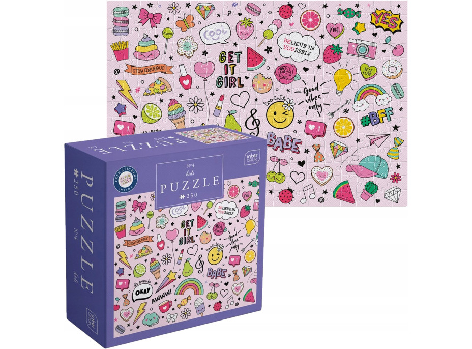 INTERDRUK Puzzle so samolepkami Ikony 250 dielikov