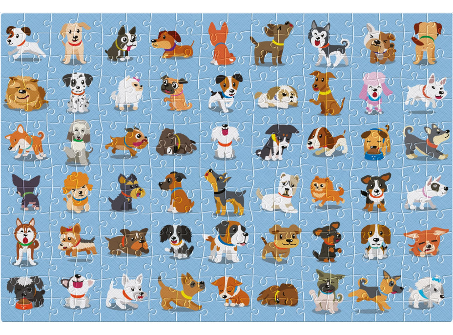 INTERDRUK Puzzle so samolepkami Psíci 250 dielikov