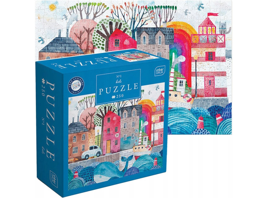 INTERDRUK Puzzle so samolepkami Prístav 250 dielikov