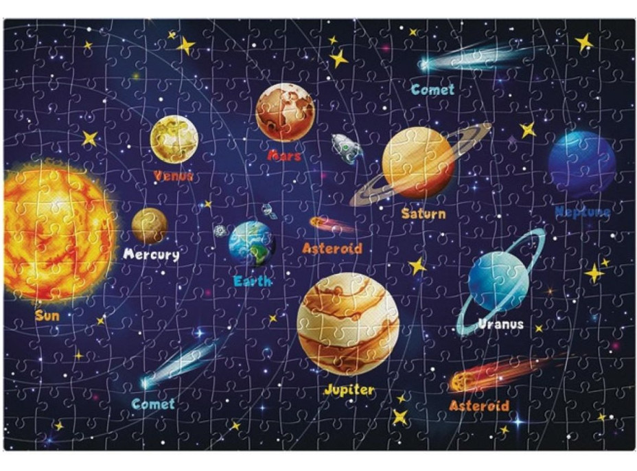 INTERDRUK Puzzle so samolepkami Slnečná sústava 250 dielikov