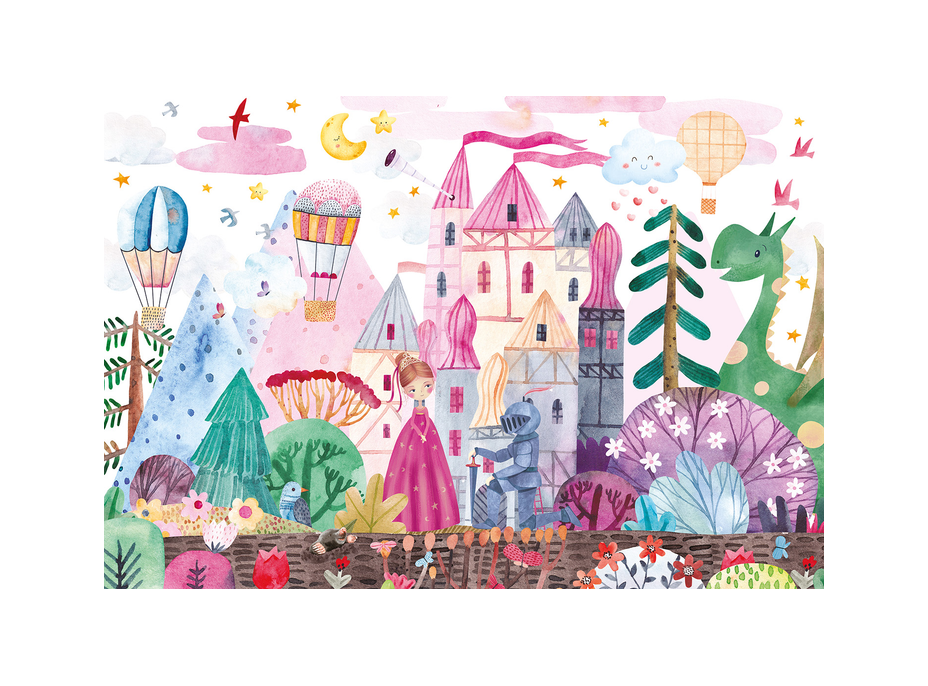 INTERDRUK Puzzle so samolepkami Zámok 250 dielikov