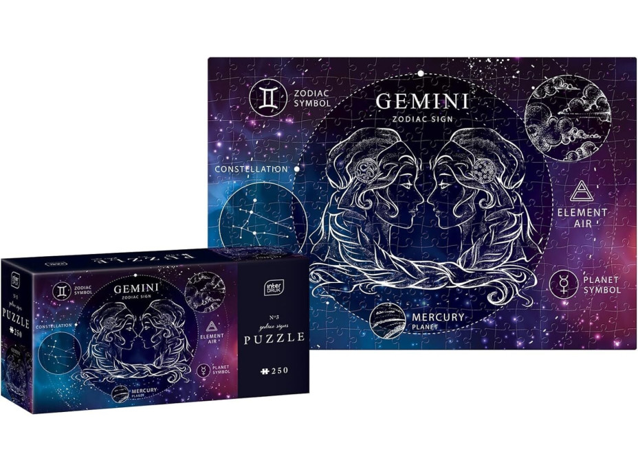 INTERDRUK Puzzle Zverokruh: Blíženci 250 dielikov